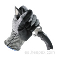 Guantes de seguridad con recubrimiento de PU de Hespax Anti -Corte